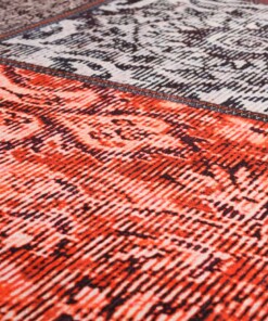 Tapis patchwork - Fade No.1 rouge/Multicolore - close up materiaal, thumbnail Tapis patchwork - Fade No.1 rouge/Multicolore - close up materiaal, thumbnail