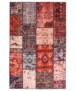 Tapis patchwork - Fade No.1 rouge/Multicolore - overzicht boven, thumbnail