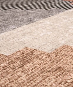 Tapis rétro lavable - Moderna marron - close up materiaal, thumbnail