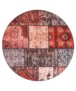 Tapis patchwork Rond - Fade No.1 rouge/Multicolore - overzicht boven, thumbnail