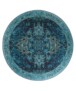 Tapis vintage Rond - Fade No.2 bleu - overzicht boven, thumbnail