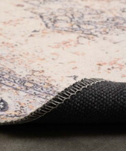 Tapis vintage Rond - Fade No.2 gris - close up vouw, thumbnail Tapis vintage Rond - Fade No.2 gris - close up vouw, thumbnail