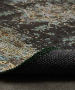 Tapis vintage Rond - Fade No.2 vert - close up vouw, thumbnail Tapis vintage Rond - Fade No.2 vert - close up vouw, thumbnail