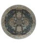 Tapis vintage Rond - Fade No.2 vert - overzicht boven, thumbnail