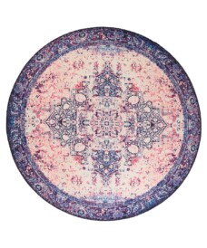 Tapis vintage Rond - Fade No.2 Multicolore - overzicht boven, thumbnail Tapis vintage Rond - Fade No.2 Multicolore - overzicht boven, thumbnail
