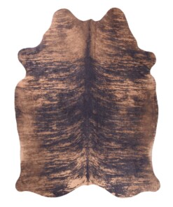 Tapis en peau de vache - Happy Cow marron foncé - overzicht boven, thumbnail
