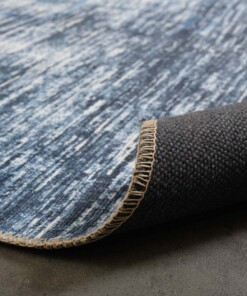 Tapis vintage - Fade Blend bleu - close up vouw, thumbnail Tapis vintage - Fade Blend bleu - close up vouw, thumbnail