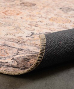 Tapis vintage - Fade Charm beige - close up vouw, thumbnail Tapis vintage - Fade Charm beige - close up vouw, thumbnail