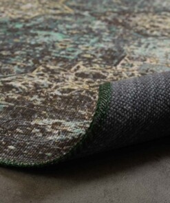 Tapis vintage - Fade No.2 vert - close up vouw, thumbnail Tapis vintage - Fade No.2 vert - close up vouw, thumbnail