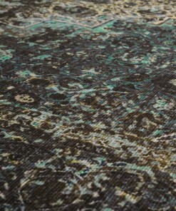 Tapis vintage Rond - Fade No.2 vert - close up materiaal, thumbnail Tapis vintage Rond - Fade No.2 vert - close up materiaal, thumbnail