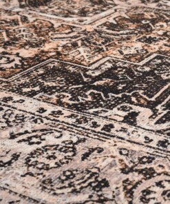 Tapis vintage - Fade No.3 beige - close up materiaal, thumbnail Tapis vintage - Fade No.3 beige - close up materiaal, thumbnail