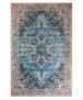 Tapis vintage - Fade No.3 bleu/orange - overzicht boven, thumbnail