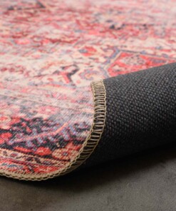 Tapis vintage - Fade Noble rouge - close up vouw, thumbnail