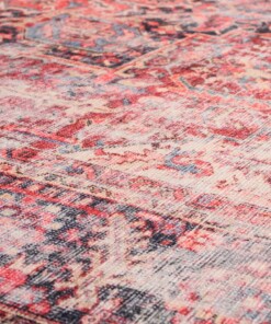 Tapis vintage - Fade Noble rouge - close up materiaal, thumbnail
