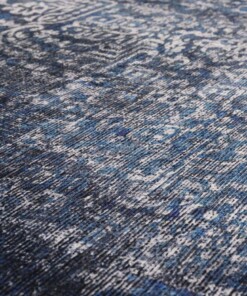 Tapis vintage - Fade Stellar bleu/argent - close up materiaal, thumbnail Tapis vintage - Fade Stellar bleu/argent - close up materiaal, thumbnail