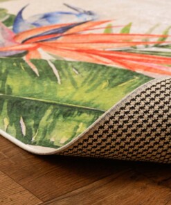 Tapis Jungle lavable - Moderna multicolore - close up vouw, thumbnail