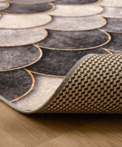 Tapis lavable - Moderna gris - close up vouw, thumbnail Tapis lavable - Moderna gris - close up vouw, thumbnail