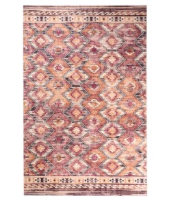 Tapis bohème lavable - Moderna rouge - overzicht boven