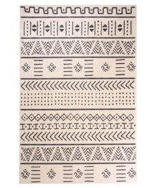 Tapis bohème lavable - Moderna blanc/noir - overzicht boven, thumbnail