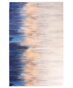 Tapis Moderne lavable - Moderna or/bleu - overzicht boven