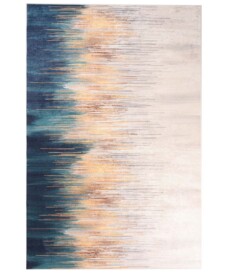 Tapis Moderne lavable - Moderna or/Petrol - overzicht boven, thumbnail