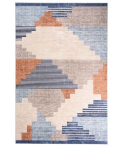 Tapis rétro lavable - Moderna bleu - overzicht boven