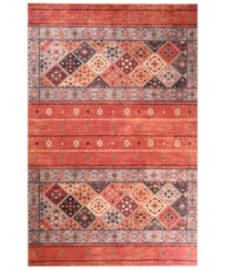 Tapis rétro lavable - Moderna terracota - overzicht boven