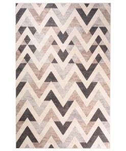 Tapis Zig zag lavable - Moderna marron - overzicht boven