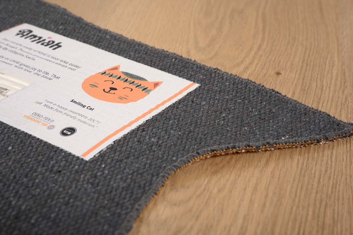 Tapis enfant chat - Smile orange Tapis enfant chat - Smile orange