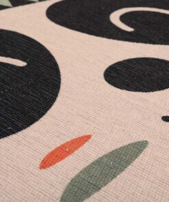 Tapis enfant panda - Smile blanc/noir Tapis enfant panda - Smile blanc/noir