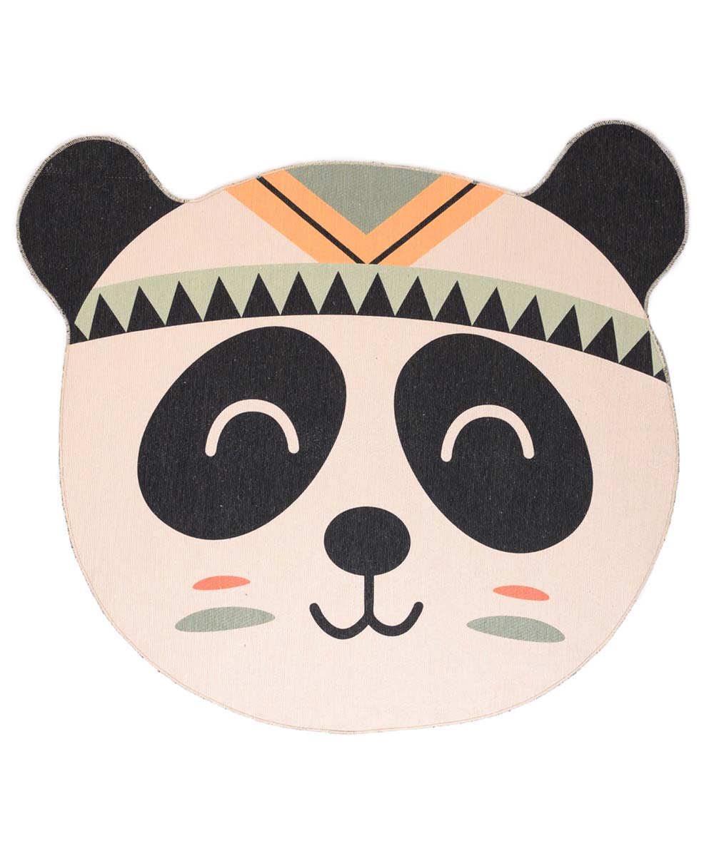 Tapis enfant panda - Smile blanc/noir Tapis enfant panda - Smile blanc/noir