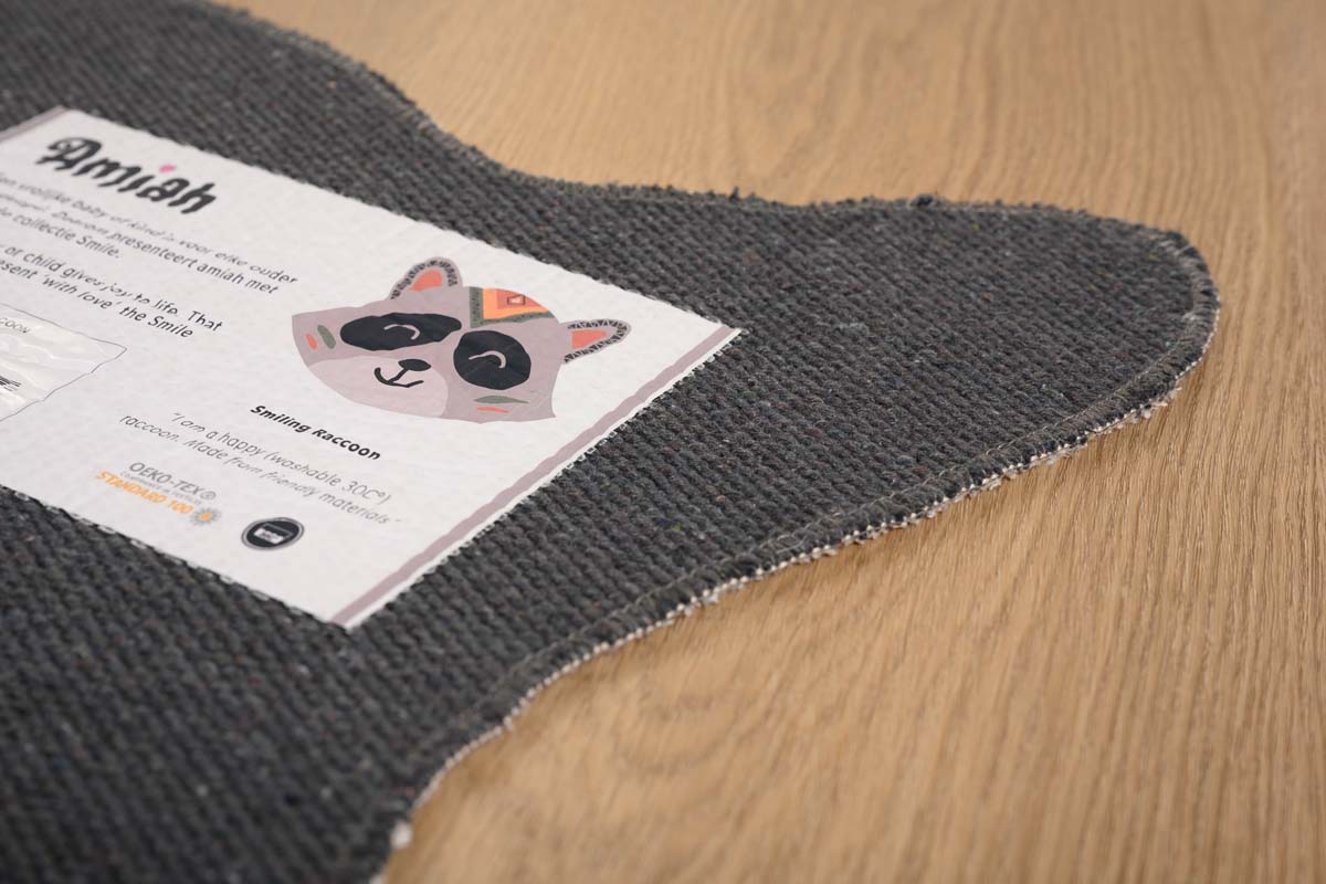 Tapis enfant raton - Smile gris Tapis enfant raton - Smile gris