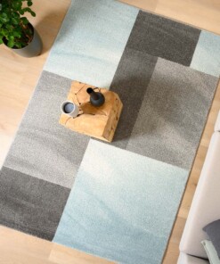 Tapis carreaux - Aria bleu