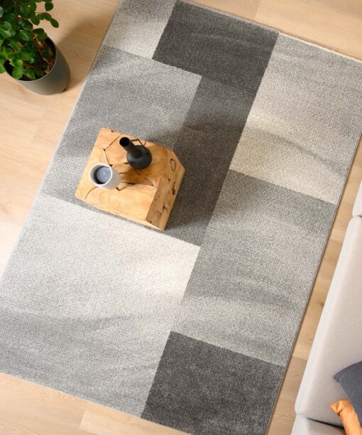Tapis de couloir carreaux - Aria gris