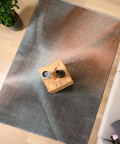 Tapis abstrait - Aria Axis orange/bleu