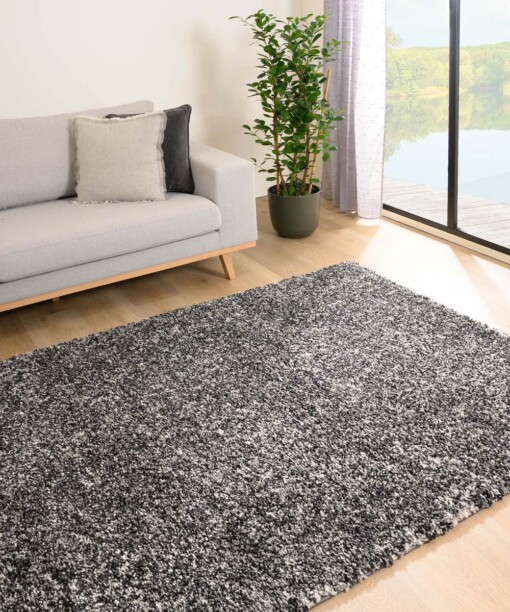 Tapis de couloir poils longs Chelsea - Blend noir/blanc/gris
