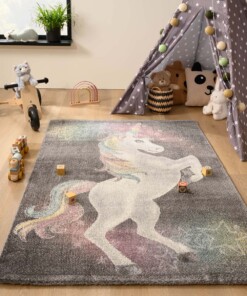 Tapis Licorne - Dreams gris/Multicolore