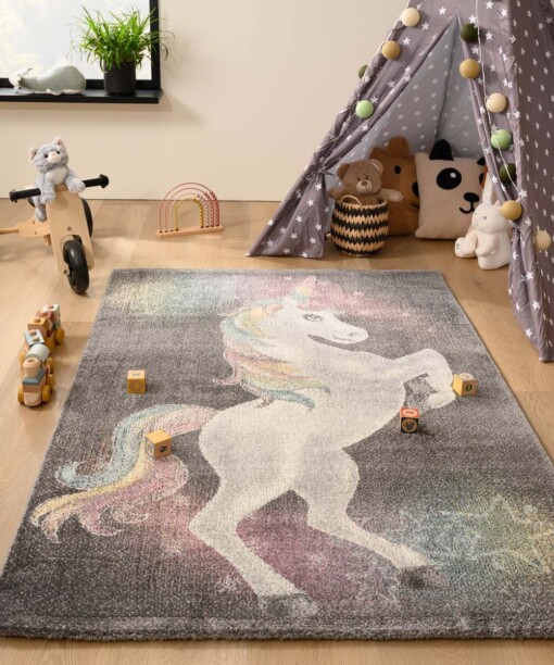 Tapis Licorne - Dreams gris/Multicolore