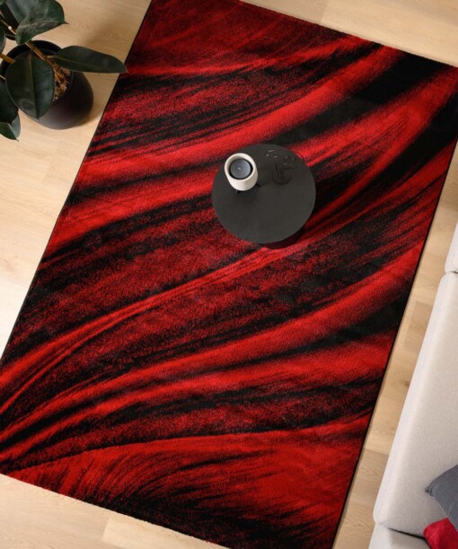 Tapis de couloir Moderne - Vision rouge/noir