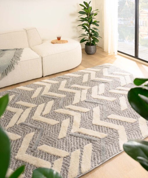 Tapis de couloir scandinave  - Fjord Lys gris/Crème