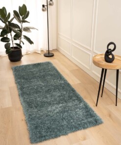 Tapis velours de couloir - Posh bleu
