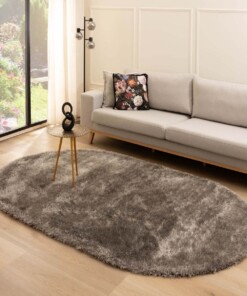 Tapis velours ovale - Posh gris