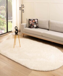 Tapis velours ovale - Posh blanc
