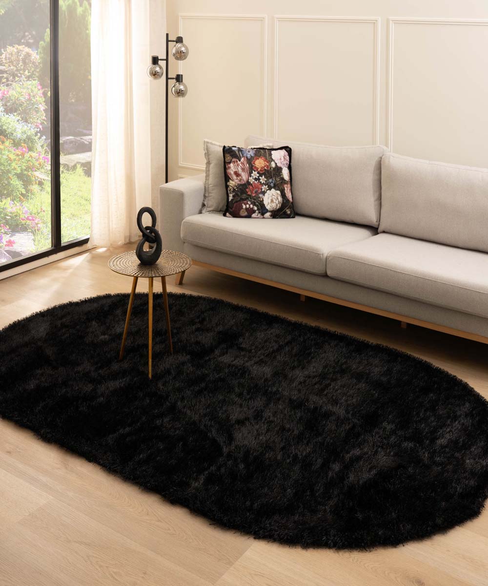 Tapis velours ovale - Posh noir Tapis velours ovale - Posh noir