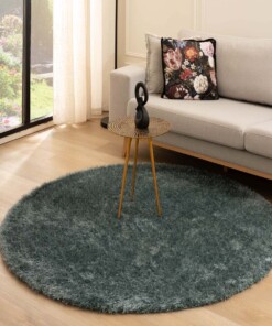 Tapis velours rond - Posh bleu