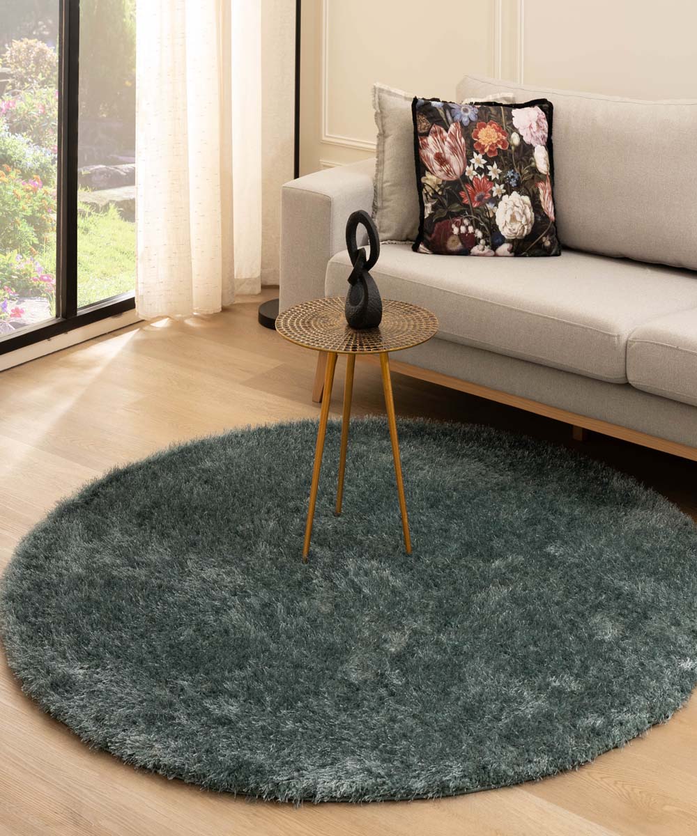Tapis velours rond - Posh bleu Tapis velours rond - Posh bleu