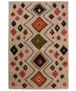 Tapis de couloir poils longs - Artisan beige/multi