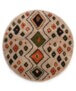 Tapis rond poils longs - Artisan beige/multi - overzicht, thumbnail