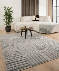 Tapis scandinave - Arc Bend gris clair
