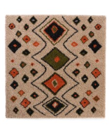 Tapis poils longs carré - Artisan beige/multi - overzicht, thumbnail